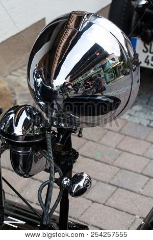 Saalbach-hinterglemm, Austria - June 21 2018: Vintage British Luxury Car Lagonda Oldsmobile Veteran