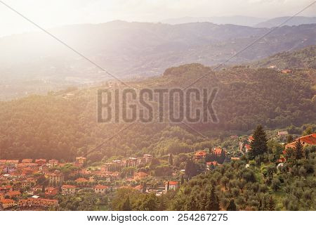 Panorama Of City Montecatini Terme In Tuscany In Summer Italy, Europe