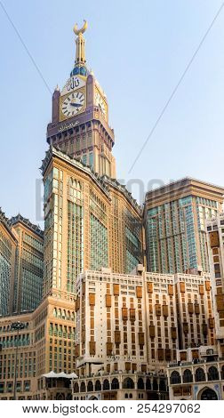 MECCA,SAUDI ARABIA-SEPTEMBER 24, 2016: Abraj Al Bait (Royal Clock Tower Mecca) in Mecca, Saudi Arabia. 