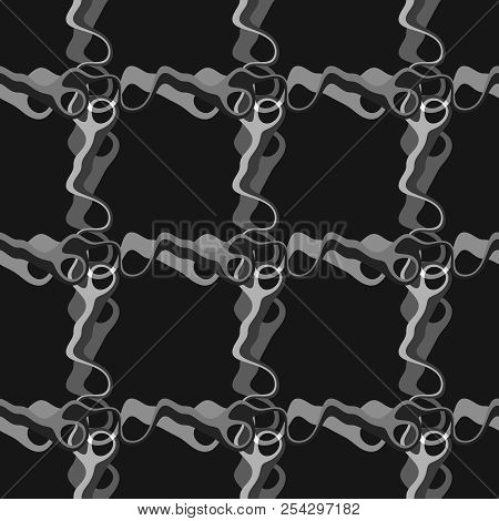 Seamless Pattern Background Of Multicolored Lines With Scribbler.