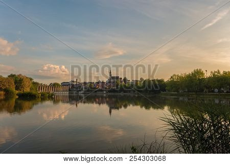 The Public Park Of Boeblingen On A Summer Evening