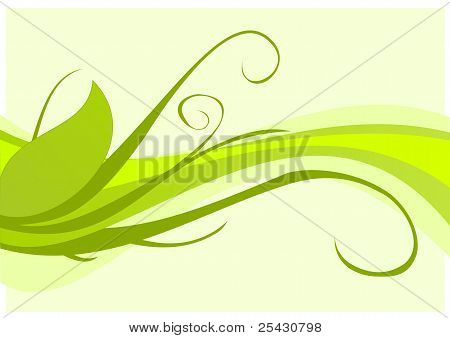 Green floral ornament