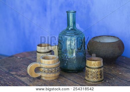 Moldavian Still Life. The Blue Lime Wall.