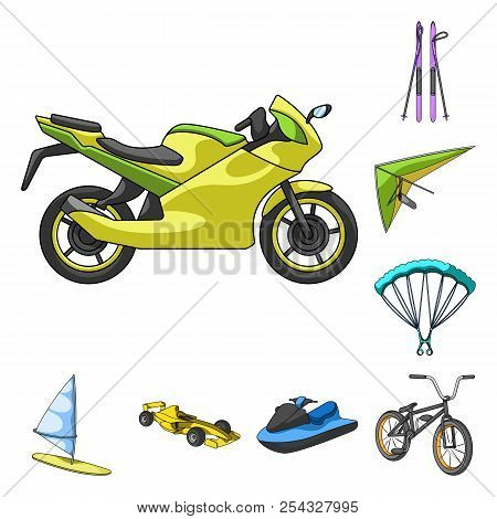 Extreme Sport Cartoon Icons In Set Collection For Design.different Kinds Of Sports Vector Symbol Sto