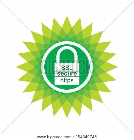 Webpage Security Green Padlock Icon For Your Presentation