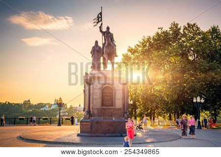 Russia, Vladimir - Circa August 2018: Monument To The Founder Of The City Of Vladimir Prince Vladimi