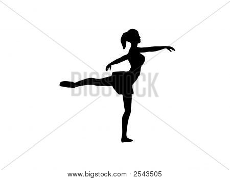 Silhouette af balletdanser.