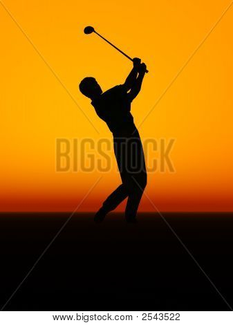 Man udfører en Golf Swing.