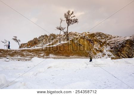 View Of Lake Baikal In Winter, The Deepest And Largest Freshwater Lake By Volume In The World, Locat