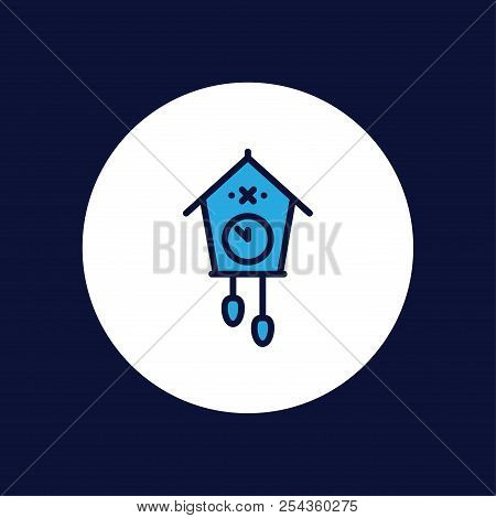 Cuckoo Clock Icon. Outline Illustration Of Cuckoo Clock Vector Icon For Web