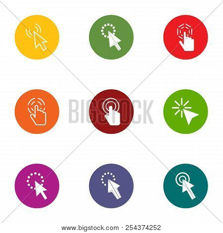 Clickthrough Icons Set. Flat Set Of 9 Clickthrough Vector Icons For Web Isolated On White Background