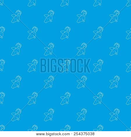 Exercise Bike Pattern Vector Seamless Blue Repeat For Any Use