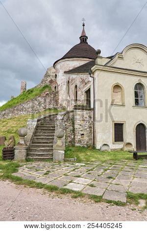 Ruins Of Stone Medieval Gothic Castle Potstejn