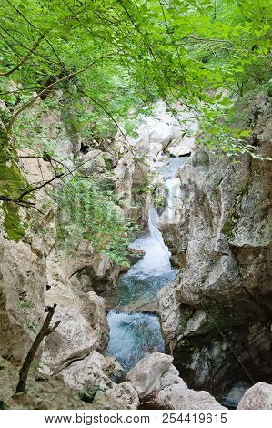 The Path Of The Gole Del Calore In The Heart Of The Cilento National Park In Southern Italy