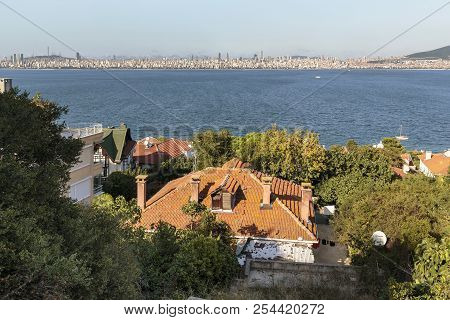 Kinaliada, Turkey - September 15, 2017: It Is An Aerial View Of The Asian Part Of Istanbul From The 