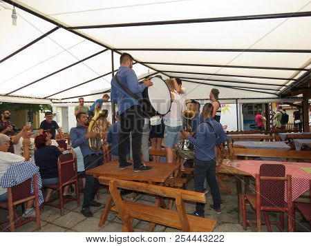 Guca, Serbia, August 11, 2018. 57th Trumpet Festival In Guca. Worldwide Known Music Festival In Serb