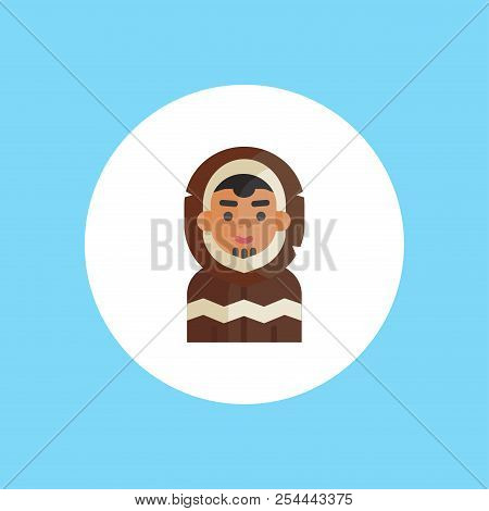 Eskimo. Human Race Single Icon In Cartoon Style Vector Symbol Stock Illustration .