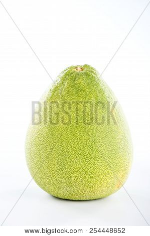 Fresh And Peeled Pomelo(shaddock), Grapefruit With Slices Isolated On White Background