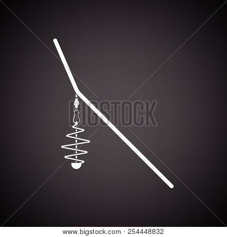 Icon Of  Fishing Feeder Net. Black Background With White. Vector Illustration.
