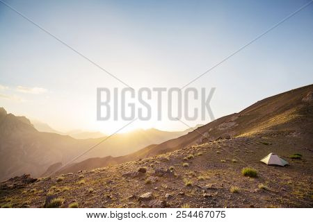 Beautiful landscape of Fann Mountains, Tajikistan