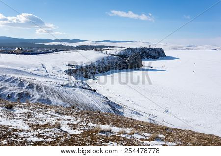 View Of Lake Baikal In Winter, The Deepest And Largest Freshwater Lake By Volume In The World, Locat