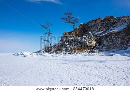 View Of Lake Baikal In Winter, The Deepest And Largest Freshwater Lake By Volume In The World, Locat
