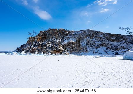 View Of Lake Baikal In Winter, The Deepest And Largest Freshwater Lake By Volume In The World, Locat