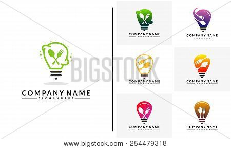 Set Of Food Idea Logo Designs Vector, Food Inspiration Logo Template