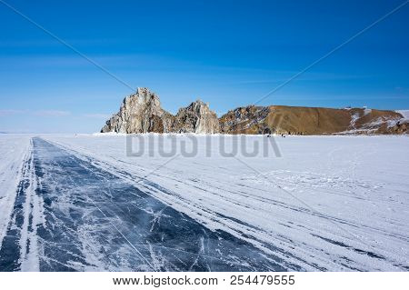 Cape Burkhan (shaman Rock) On Olkhon Island At Baikal Lake, Siberia, Russia