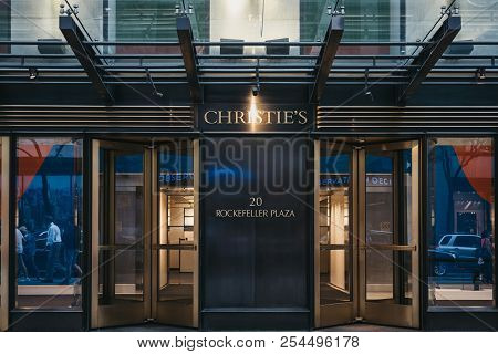 New York, Usa - May 30, 2018: Entrance To Christies Salesroom In Midtown Manhattan, New York. Founde