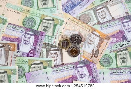 Collection of Saudi Arabia Riyal banknotes