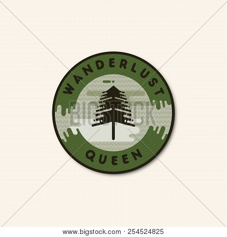 Vintage Hand Drawn Adventure Themed Retro Badge.logo Is Perfect For T-shirts, Migs, Prints, Branding