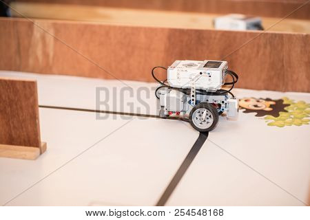 Bangkok, Thailand - August 4,2018 :  Robot Controls In Thailand