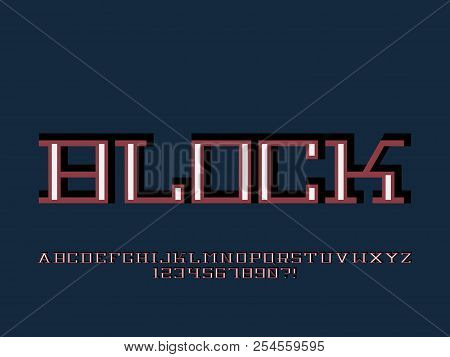 Large Block Font Vetor e foto de Block Font (avaliação gratuita) | Bigstock
