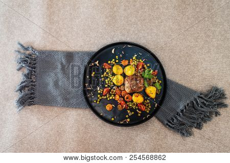 paupiette of veal rolls with Vegetable Planter