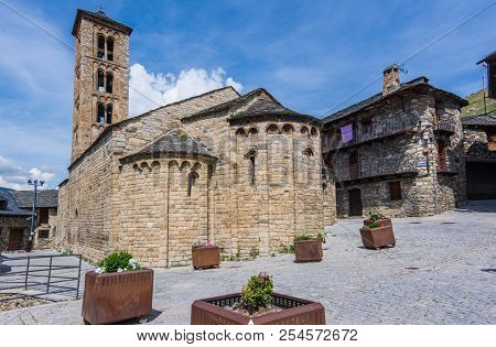 Belfry And Church Of Santa Maria De Taull, Catalonia, Spain. Romanesque Style