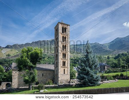 Belfry And Church Of Sant Climent De Taull, Catalonia, Spain. Romanesque Style