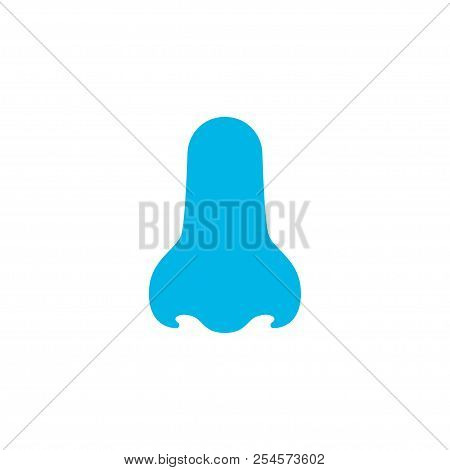 Nose Icon Colored Symbol. Premium Quality Isolated Smell Element In Trendy Style.