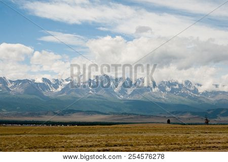 View Of The Kuray Range In The Summer In The Altai