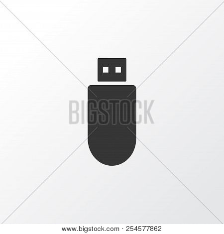 Flash Drive Icon Symbol. Premium Quality Isolated Usb Drive Element In Trendy Style.
