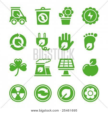 Grüne Umwelt Symbole