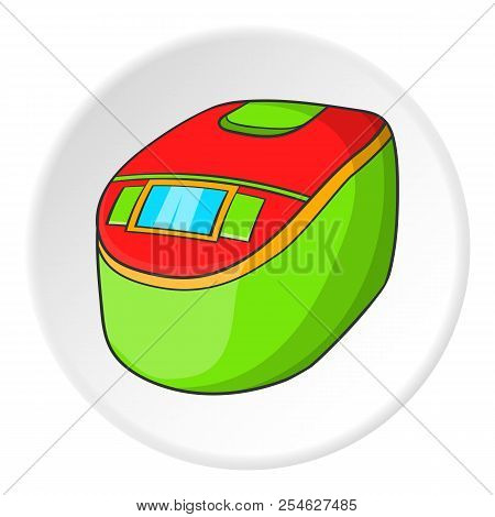 Slow Cooker Icon. Cartoon Illustration Of Slow Cooker Icon For Web