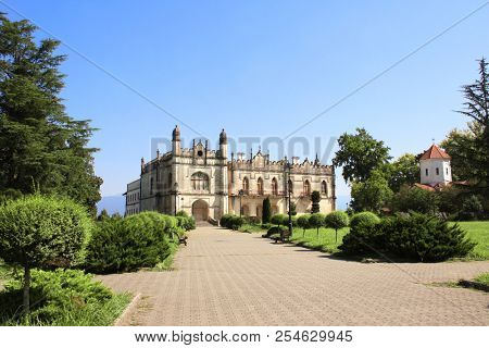Famous Dadiani Palace located inside a park in Zugdidi, Adjara region, Georgia