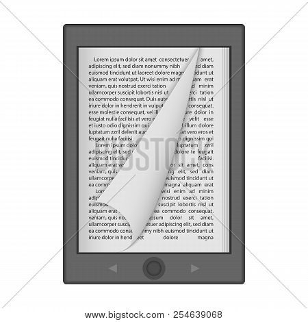Ereader Mockup. Realistic Illustration Of Ereader Mockup For Web Design Isolated On White Background