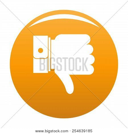 Hand Sediment Icon. Simple Illustration Of Hand Sediment Icon For Any Design Orange
