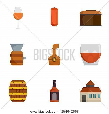 Grape Plantation Icons Set. Cartoon Set Of 9 Grape Plantation Icons For Web Isolated On White Backgr
