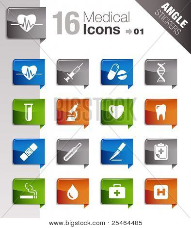 Winkel-Sticker - medizinische Symbole