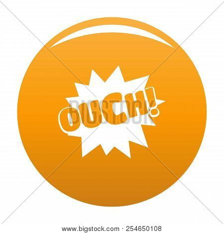 Comic Boom Ouch Icon. Simple Illustration Of Comic Boom Ouch Icon For Any Design Orange