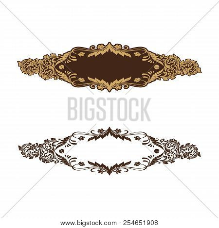 Vintage Ornament Pattern Frame Illustration Consept Design