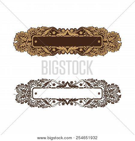 Vintage Ornament Pattern Frame Illustration Vector Design